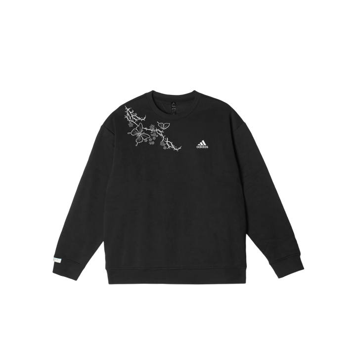 Adidas Adidas LABEL Sweatshirts Unisex Black Crew Neck Moderate Regular