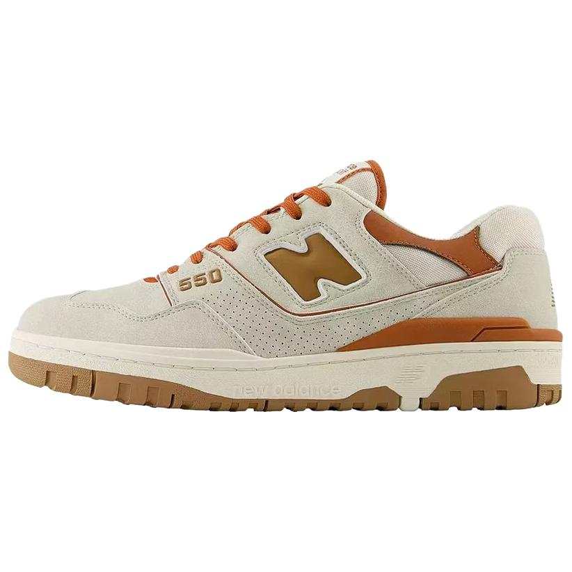 New Balance New Balance NB 550 Comfortable Slip Resistant And Breathable Low top Golf Shoes Men's Beige Orange