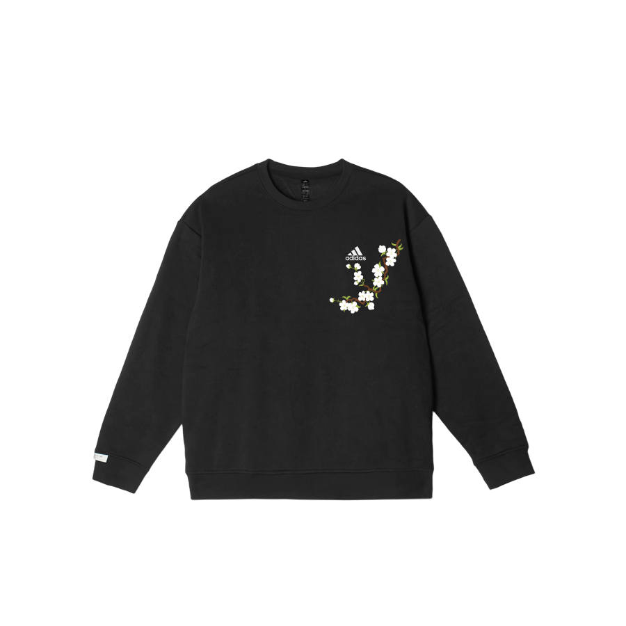 Adidas Adidas LABEL Sweatshirts Unisex Black Crew Neck Moderate Regular