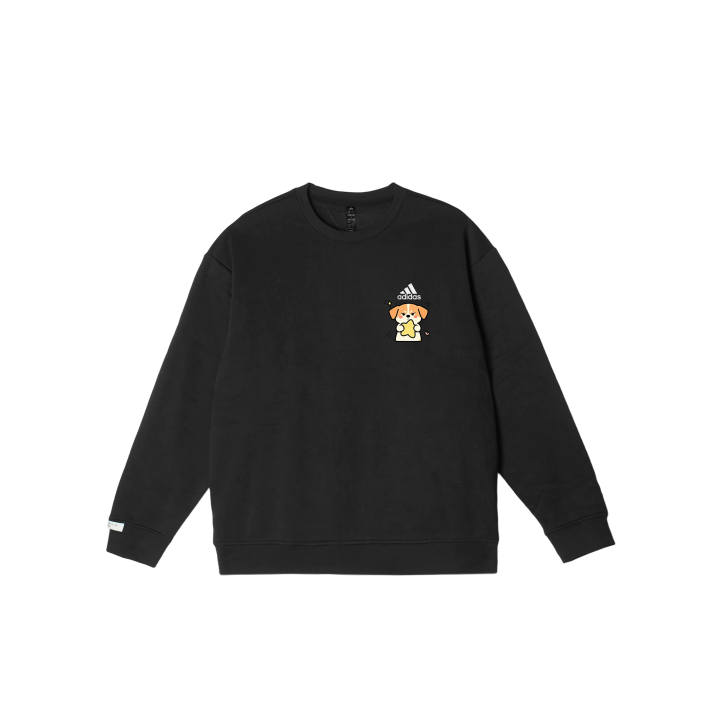 Adidas Adidas LABEL Sweatshirts Unisex Black Crew Neck Moderate Regular