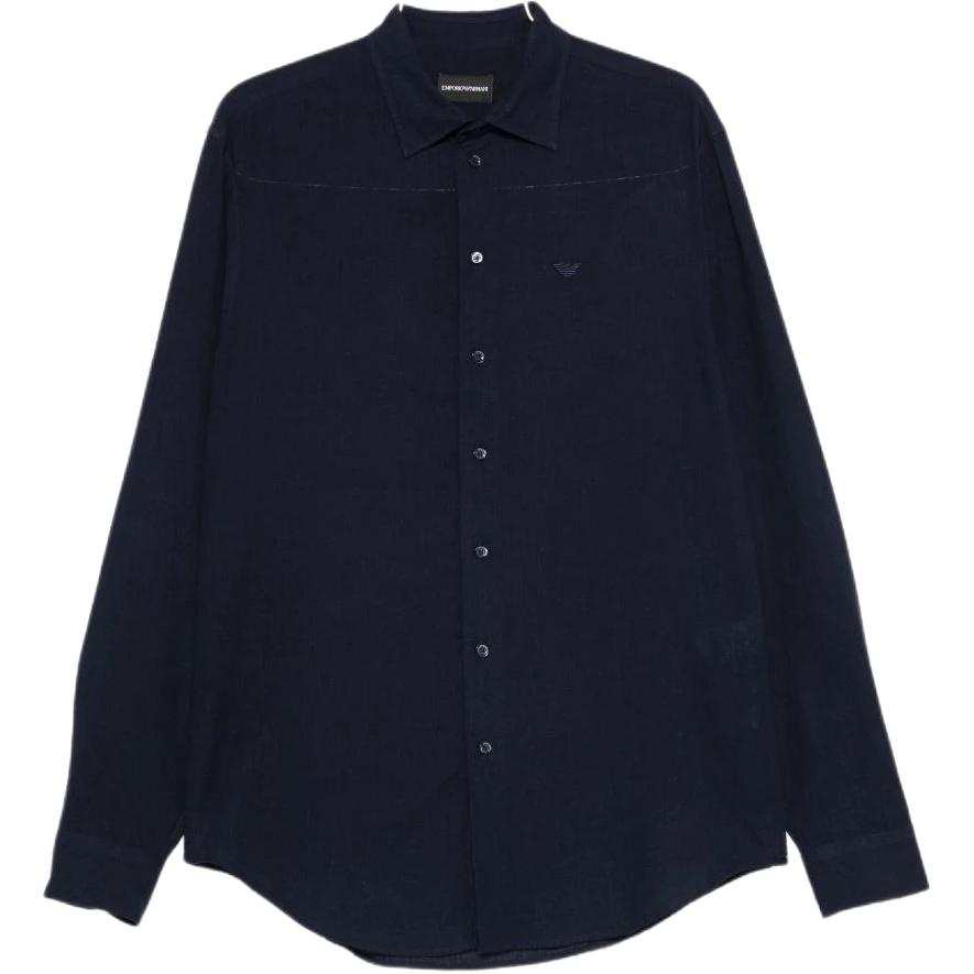 Emporio Armani chest-logo button-fastening shirt