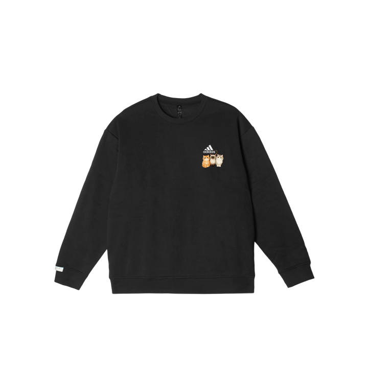 Adidas Adidas LABEL Plush 3 Pack YMK Print Comfortable Minimalist Style Classic Logo Pattern Crew Neck Pullover Fleece Lined