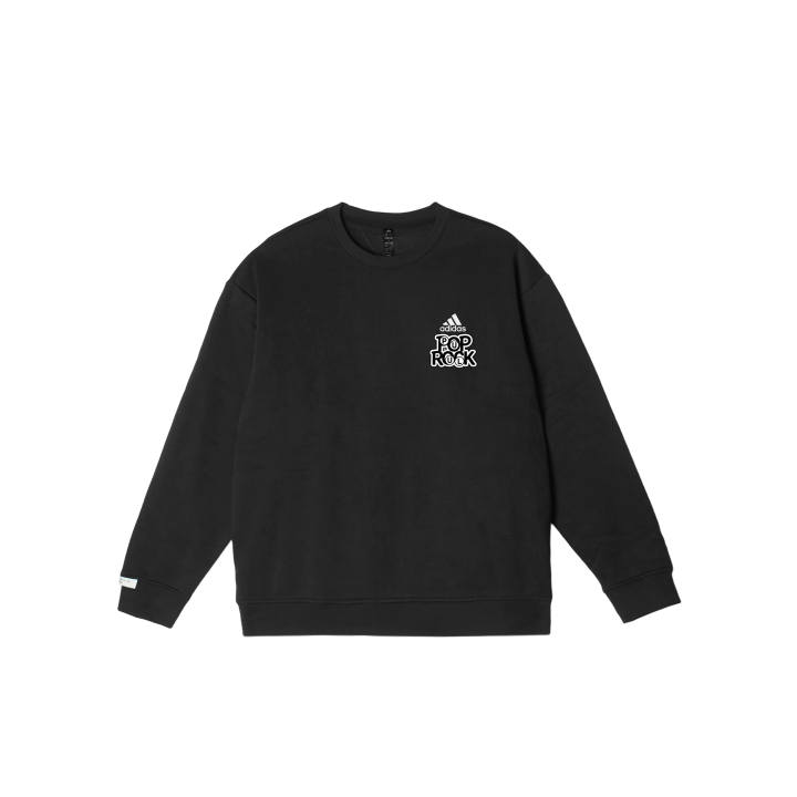 Adidas Adidas LABEL Sweatshirts Unisex Black Crew Neck Moderate Regular