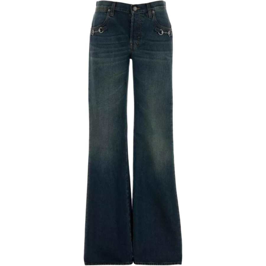 Gucci Horsebit Straight-Leg Jeans