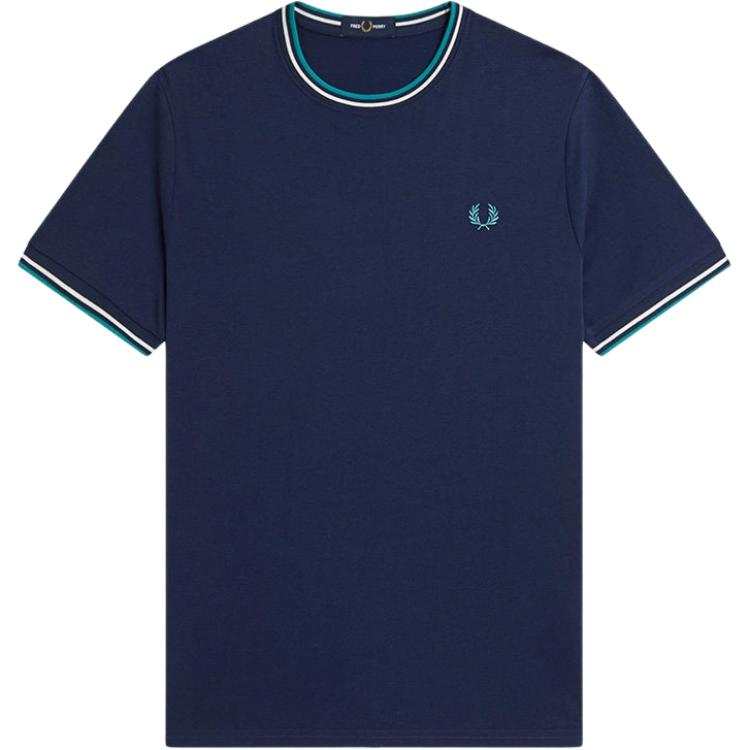 FRED PERRY Fred Perry logo-embroidered striped T-shirt
