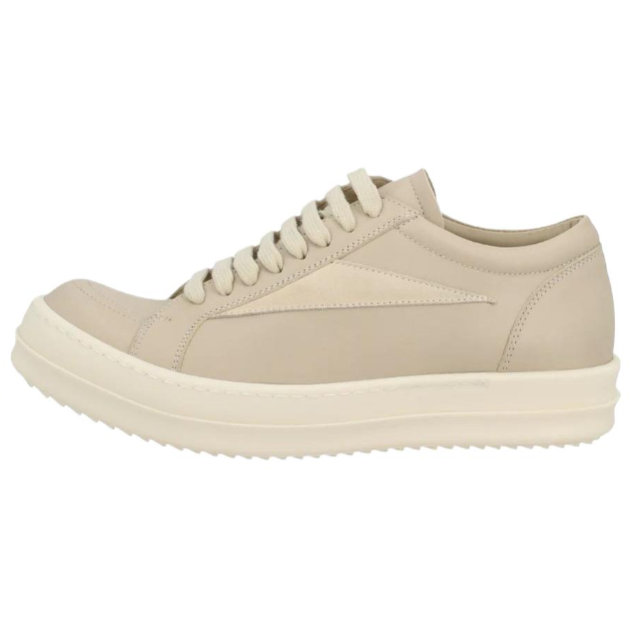 RICK OWENS RICK OWENS/RO Cow Leather Low top Skateboard Shoes Women's Beige