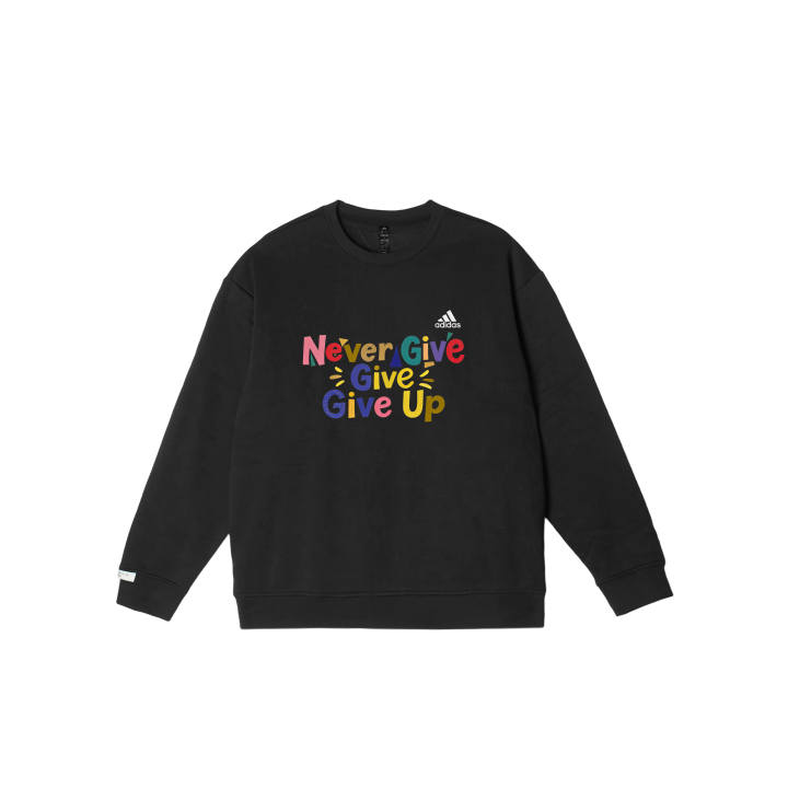 Adidas Adidas LABEL Sweatshirts Unisex Black Crew Neck Moderate Regular