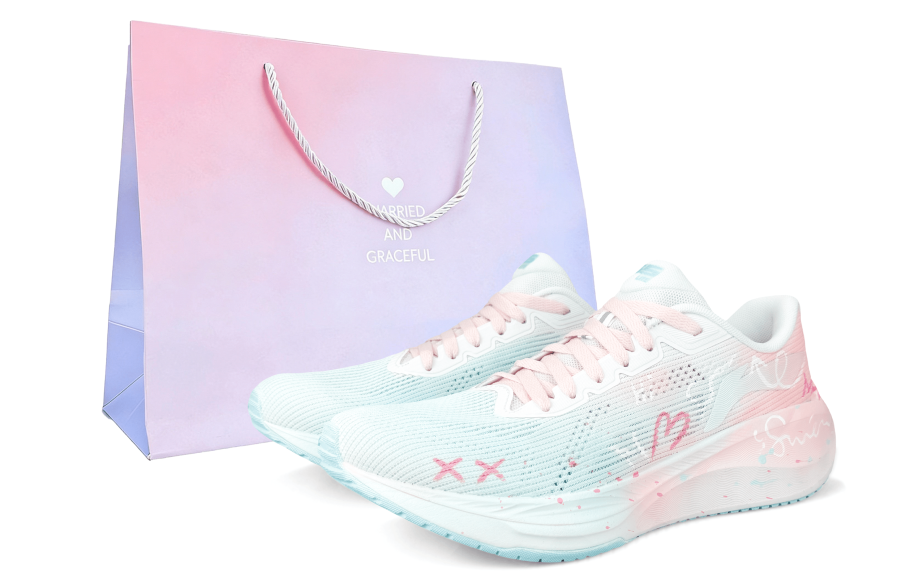 Li-Ning Li Ning Version 2.0 Cushioning Abrasion Resistant Slip Resistant Low top Running Shoes Men's Blue Pink