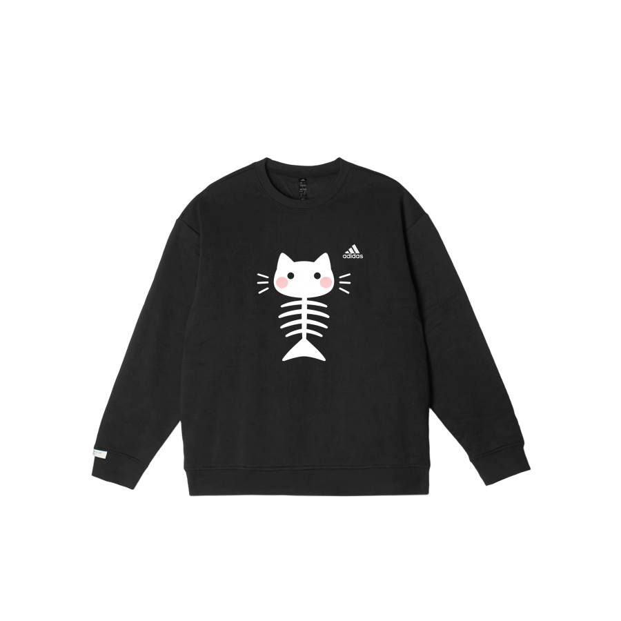 Adidas Adidas LABEL Sweatshirts Unisex Black Crew Neck Moderate Regular