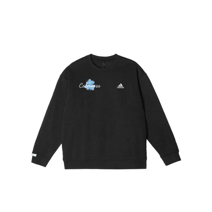 Adidas Adidas LABEL Sweatshirts Unisex Black Crew Neck Moderate Regular