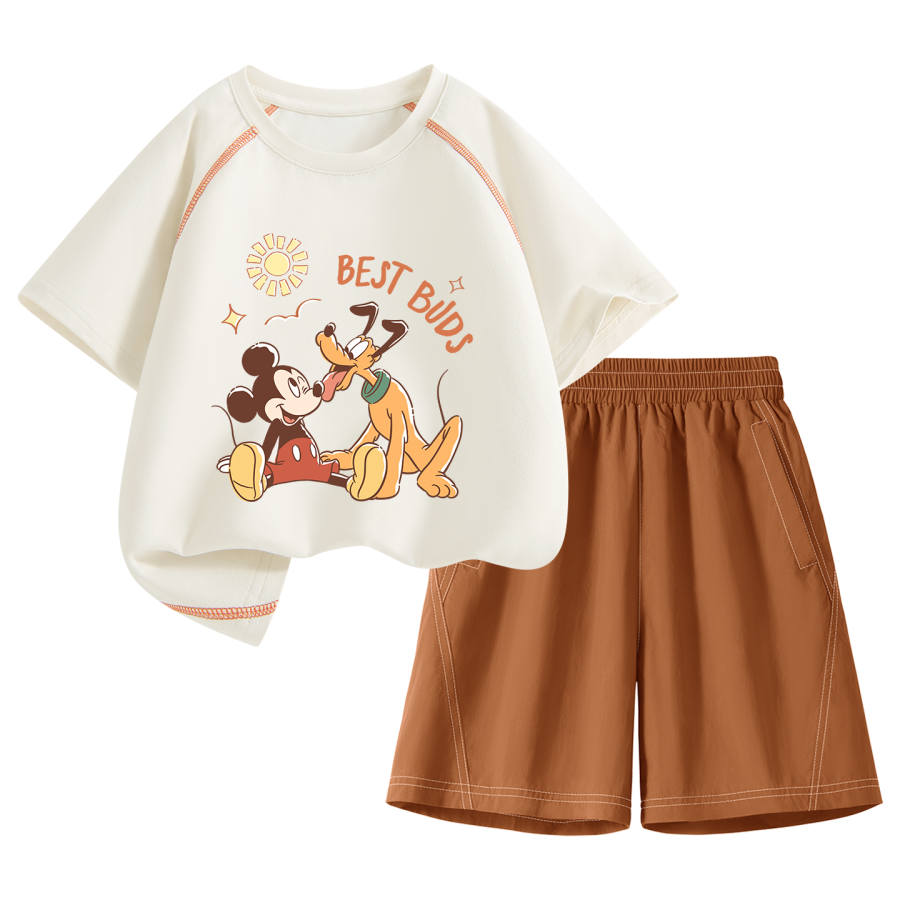 Disney Kids Casual Sportswear Crew Neck Thin Short