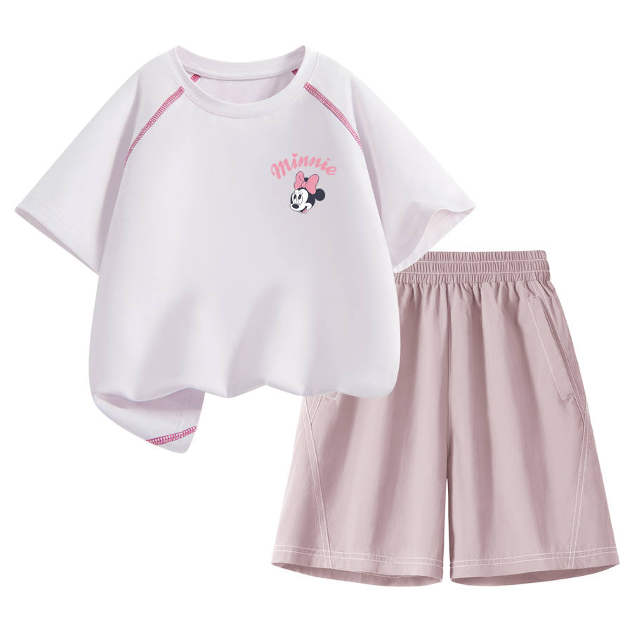 Disney Kids Casual Sportswear Crew Neck Thin Short