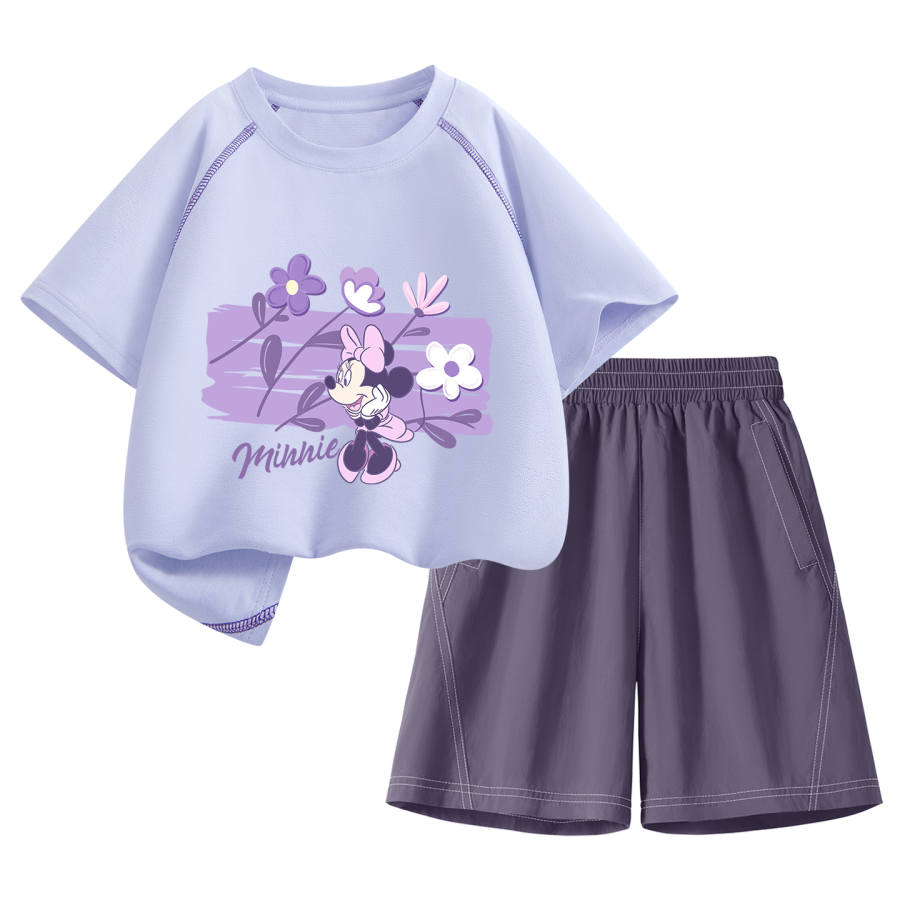 Disney Kids Casual Sportswear Crew Neck Thin Short
