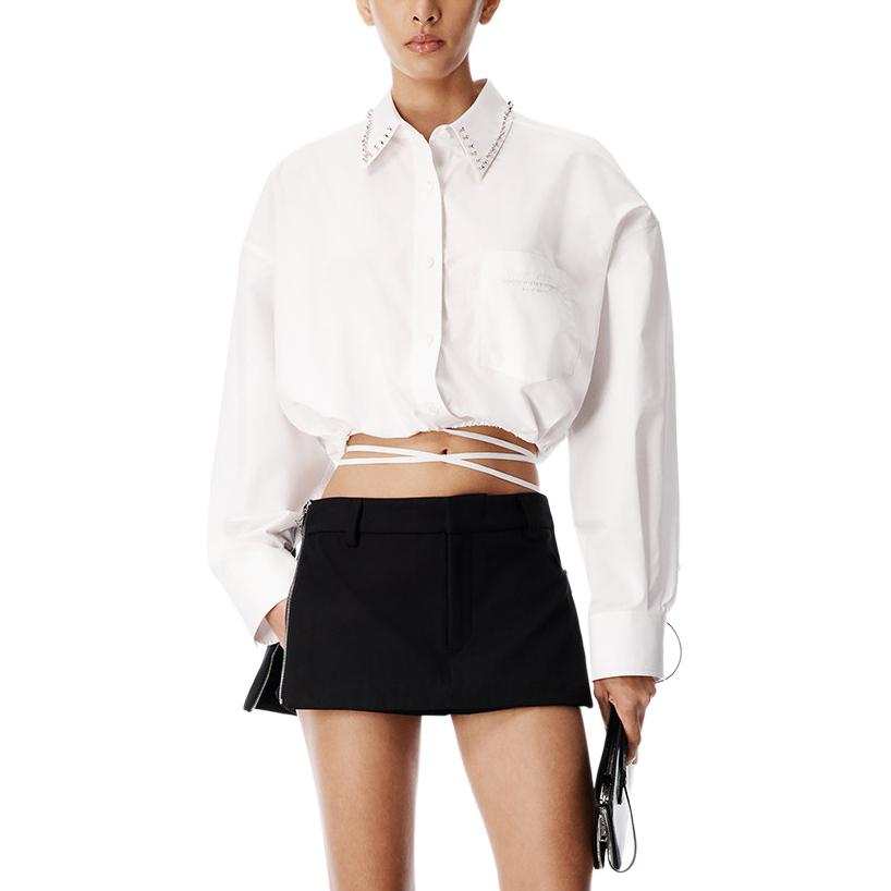 Alexander Wang Alexander Wang stud crop shirt