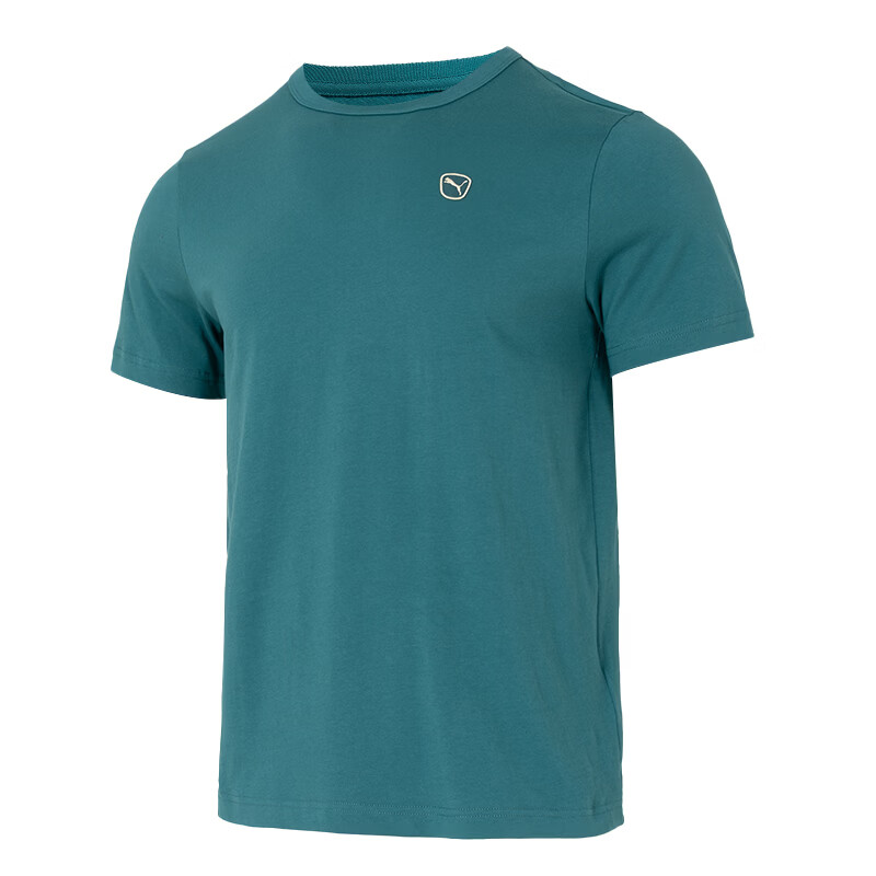 PUMA Running T Shirts Men's Peacock Blue Green Moderate