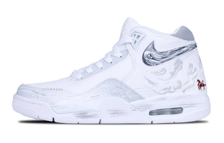 Nike Nike Flight Legacy Cloud Horse Steps In Smoke Leather Cushioning Abrasion Resistant Breathable Mid top