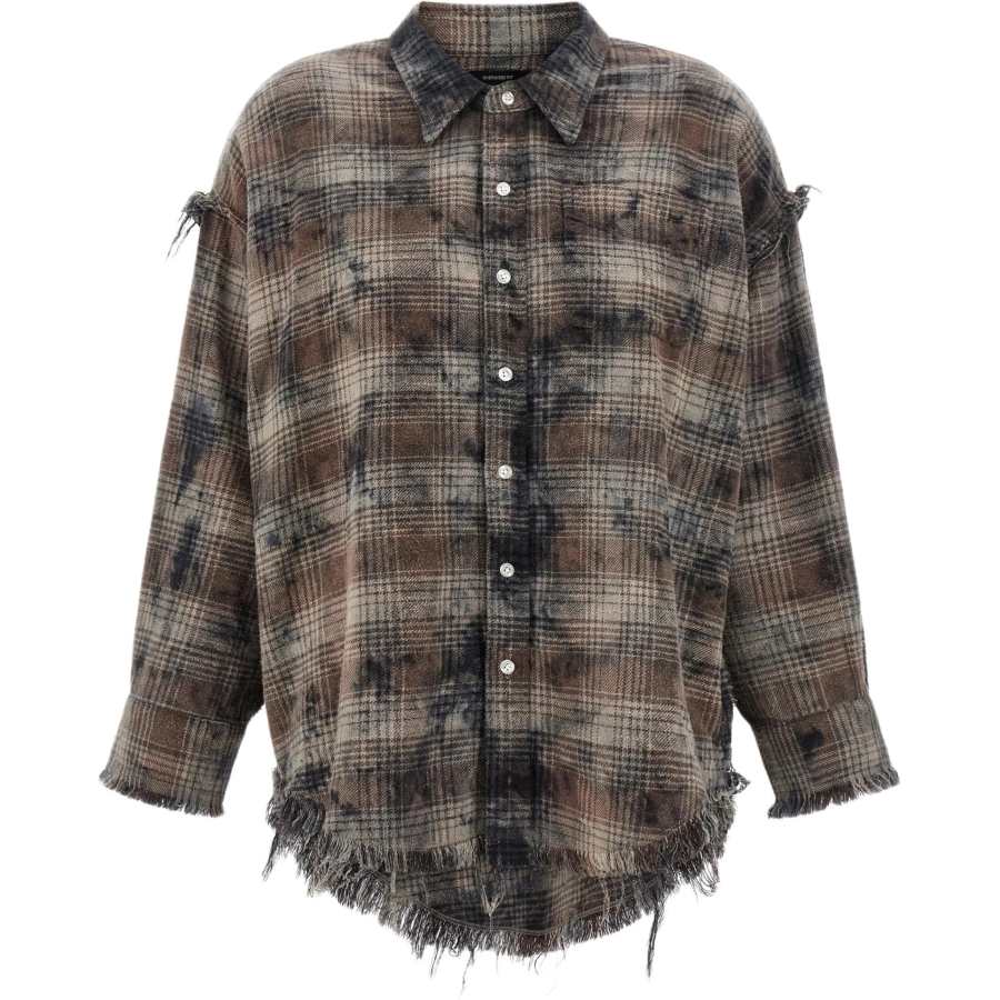 R13 R13 Distressed Fringed Shirt
