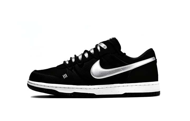 Nike Nike Big 'Silver Toe' Abrasion Resistant Low top Skateboard Shoes Men's Black White