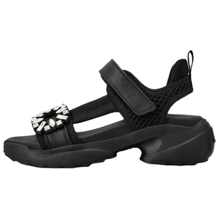 Roger Vivier Viv On The Run One Strap Sandals 6CM Women's Black