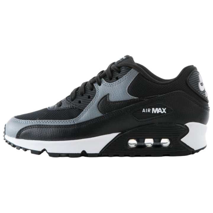 Nike Nike Air Max 90 Abrasion Resistant Running Shoes Women's Black Gray White