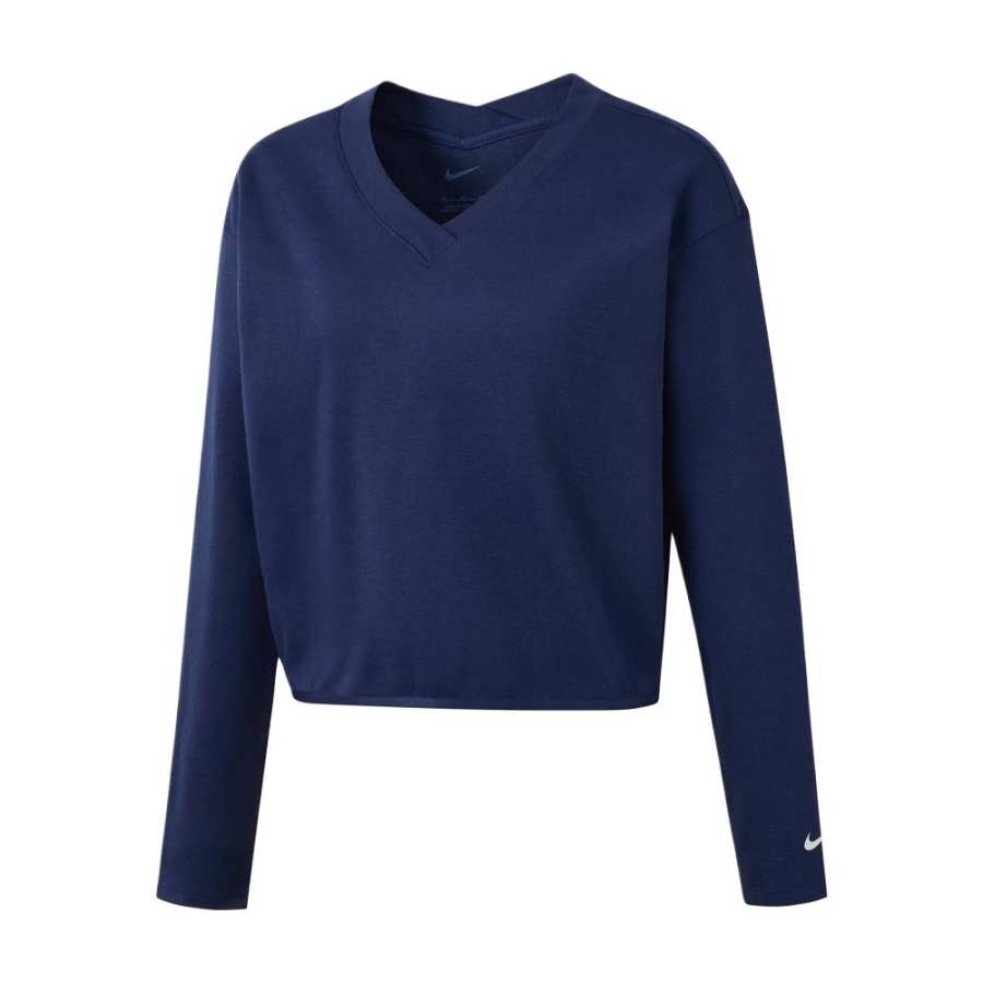 Nike Nike T Shirts Women's Marine Blue V Neck Moderate