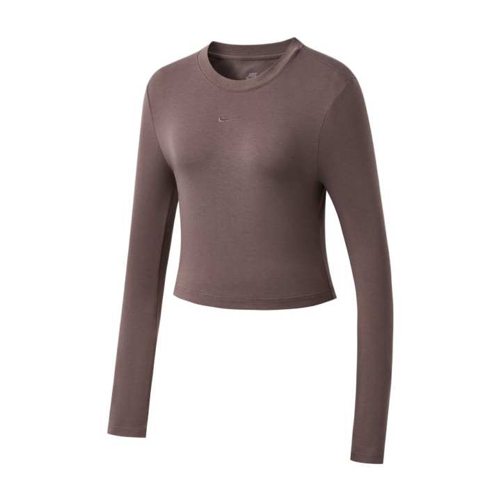 Nike Nike T Shirts Women's Brown Crew Neck Moderate