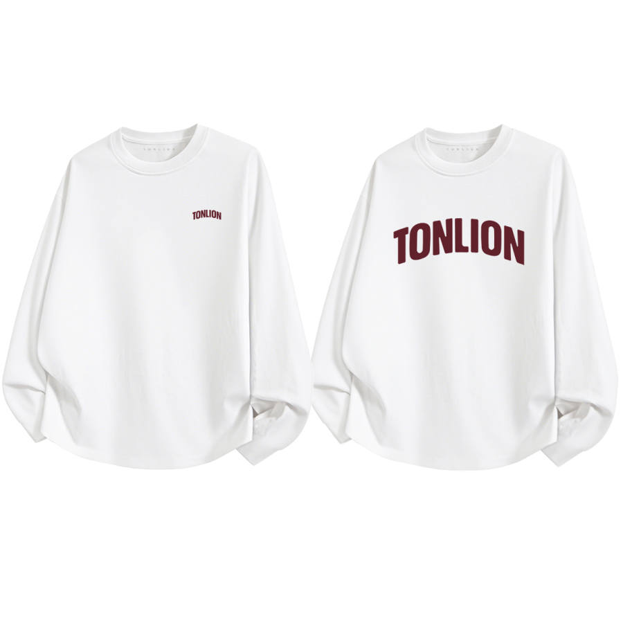 Tonlion T Shirts Unisex Crew Neck Moderate Straight Fit