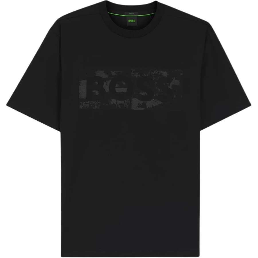 HUGO BOSS T Shirts Men's Black Crew Neck Moderate Straight Fit