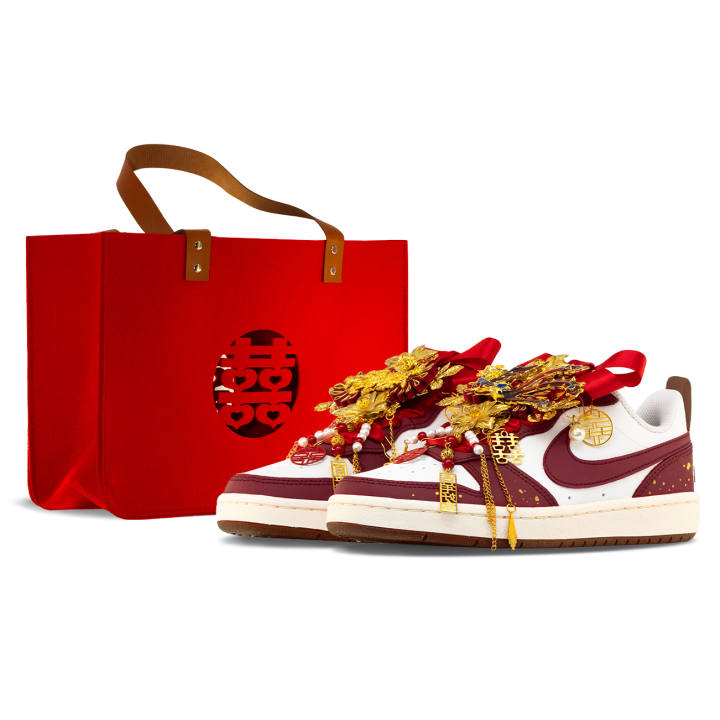 Nike Nike Court Borough Low top Skateboard Shoes Women's Red Gold