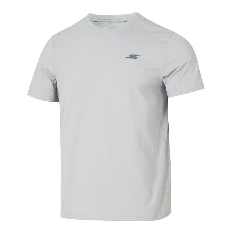 Skechers T Shirts Unisex Lunar Gray/00MV Crew Neck Moderate