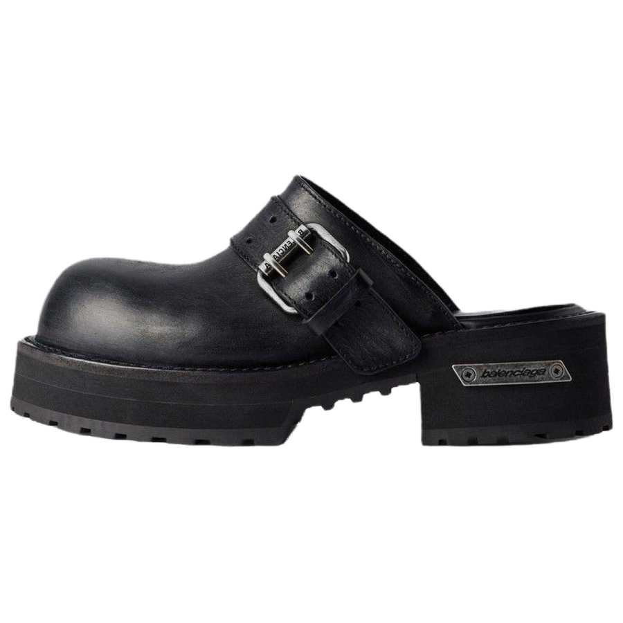 Balenciaga Closed Toe Slippers 2cm Women's Black