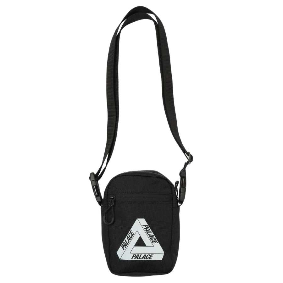 PALACE Polyester Portable Crossbody Bag, Shoulder Bag Regular Unisex Black