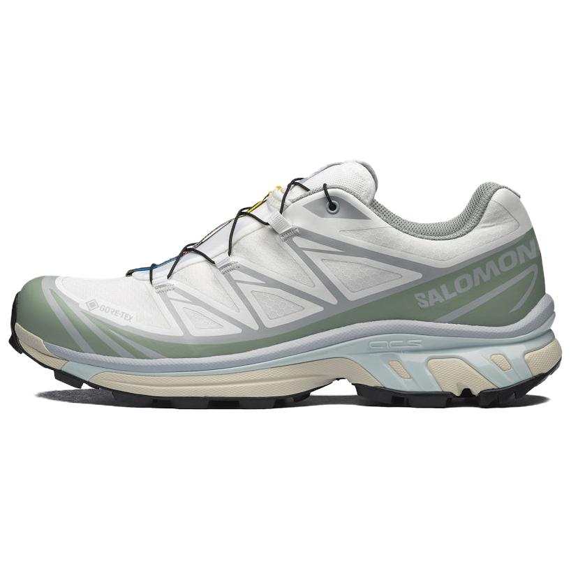 SALOMON XT 6 Trail Running Shoes Unisex White Gray Green