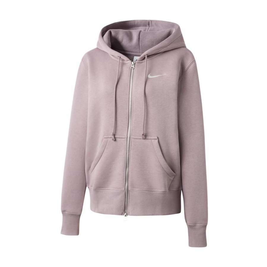 Nike Nike Sportswear Phoenix Fleece Lined Knitted Fabric Zippers Hooded Long Sleeved Sweatshirt Women's