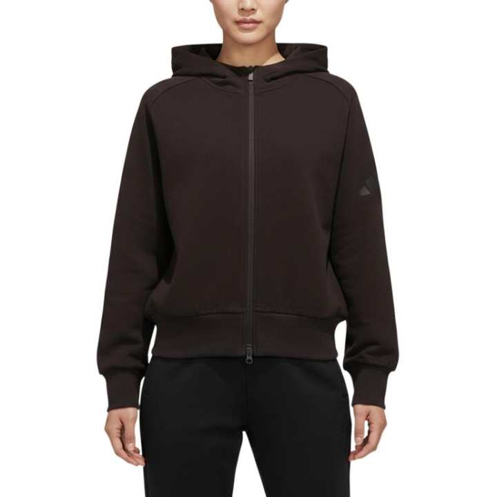 Adidas Adidas Jackets Women's Reddish Umber Hooded Moderate Other