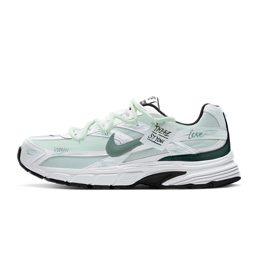 Nike Nike Initiator Fashion Trend Cushioning Support Abrasion Resistant Low top Running Shoes Unisex White Green