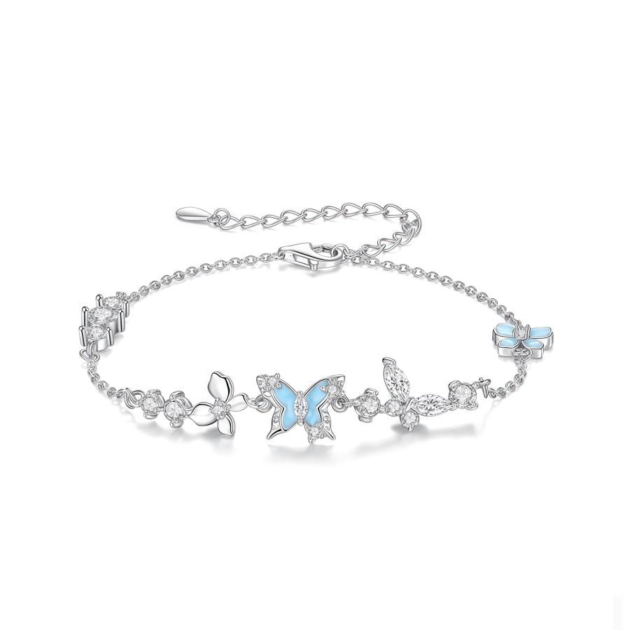 Barbie 999 Silver With Zircon Alloy Bracelets Women's