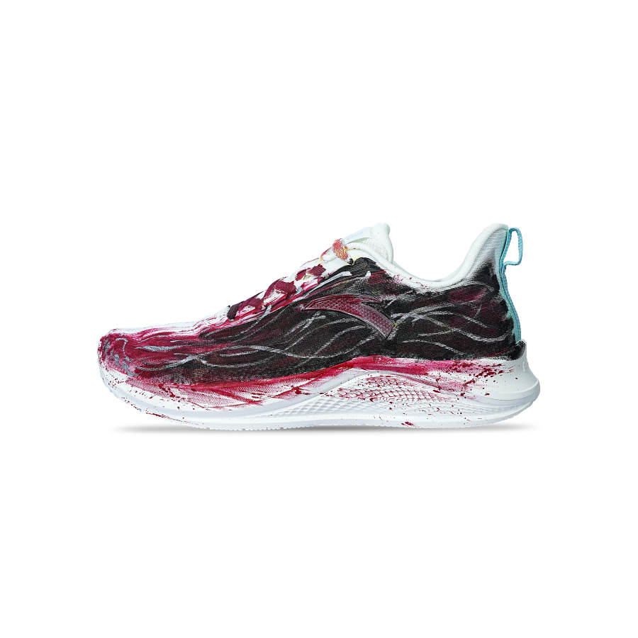 Anta Fabric Low top Casual Physical Fitness Test & Exam City Commuting Racing Running Shoes Men's White Black