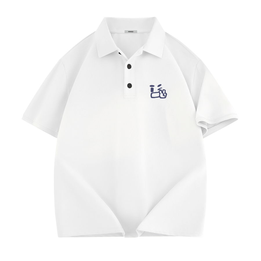 MINISO Polo Shirts Unisex Polo Collar Moderate Straight Fit