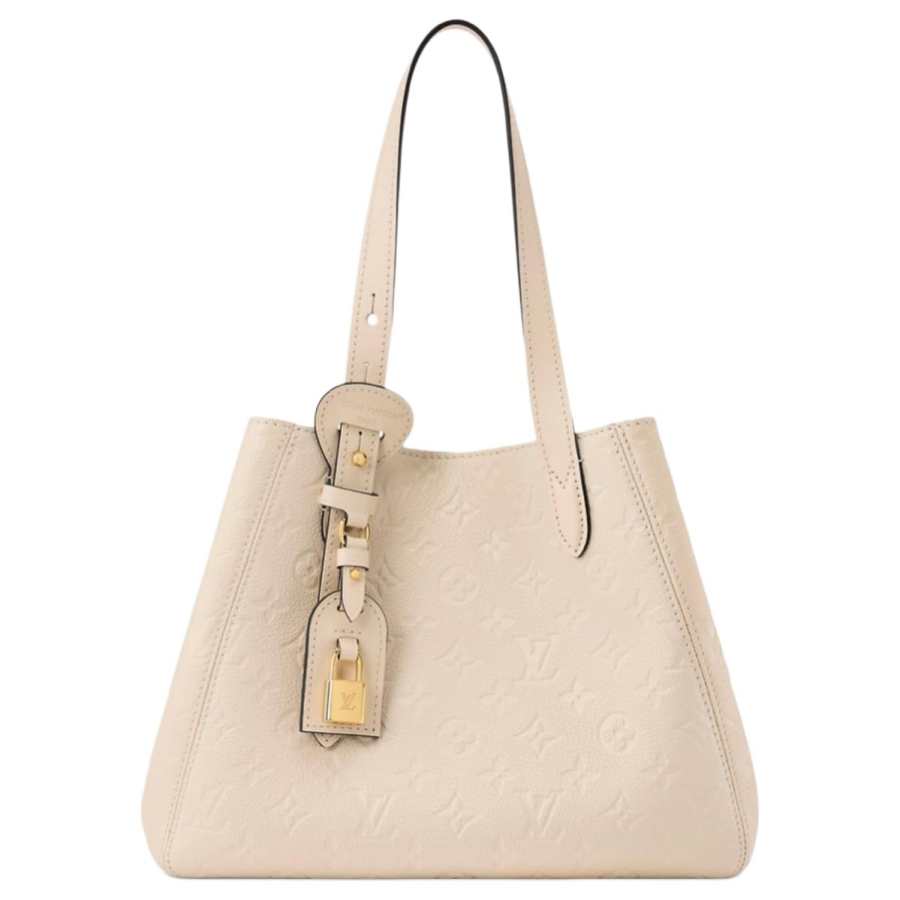 LOUIS VUITTON All In One Cow Leather Shoulder Bag Small Women's Beige