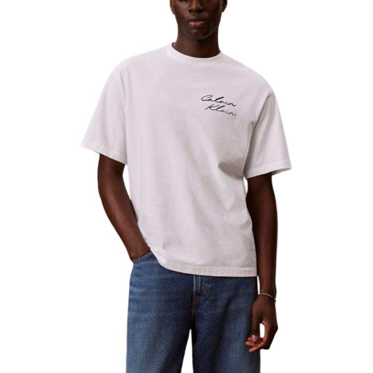 Calvin Klein T Shirts Men's Bright White Crew Neck
