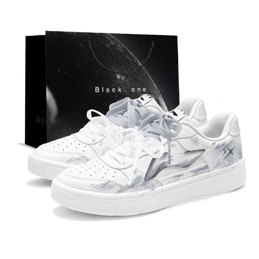 Li-Ning Li Ning Floating Boat Star Gray Relic Abrasion Resistant Slip Resistant Low top Skateboard Shoes Men's Gray