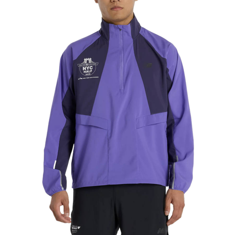 New Balance New Balance Jackets Men's Electric Glow Purple & Purple Stand Collar Moderate Other