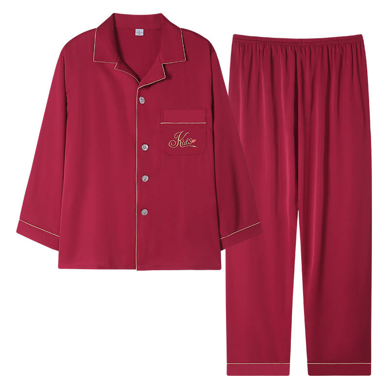 MIIOW MIIOW Pajama Set Men's Single Pack Burgundy