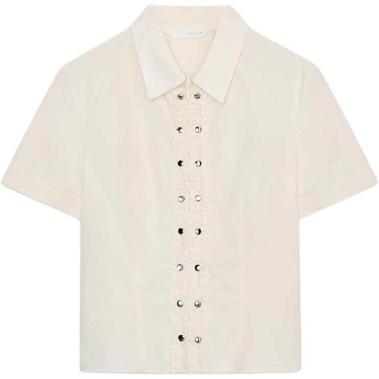 ZARA Shirts Women's White Lapel