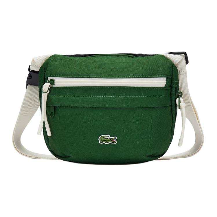 LACOSTE Fabric Crossbody Bags Unisex Green