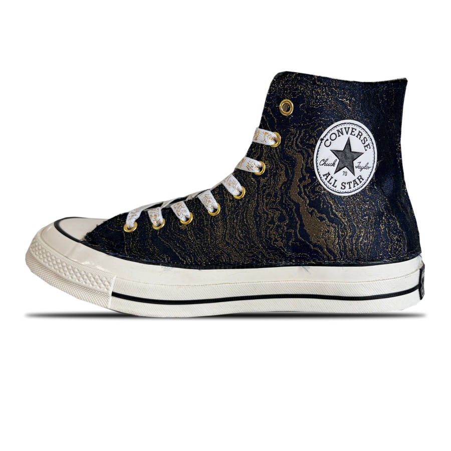 Converse Chuck 70 Silk Dress Blue Abyss Slip Resistant Abrasion Resistant High top Canvas Shoes Unisex Blue