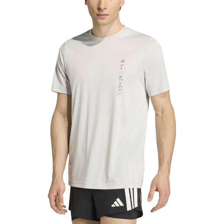Adidas Adidas Running T Shirts Men's Gray