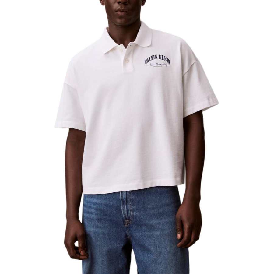 Calvin Klein Polo Shirts Men's Bright White Moderate