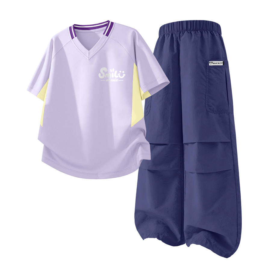 Disney Kids Casual Sportswear V Neck Thin
